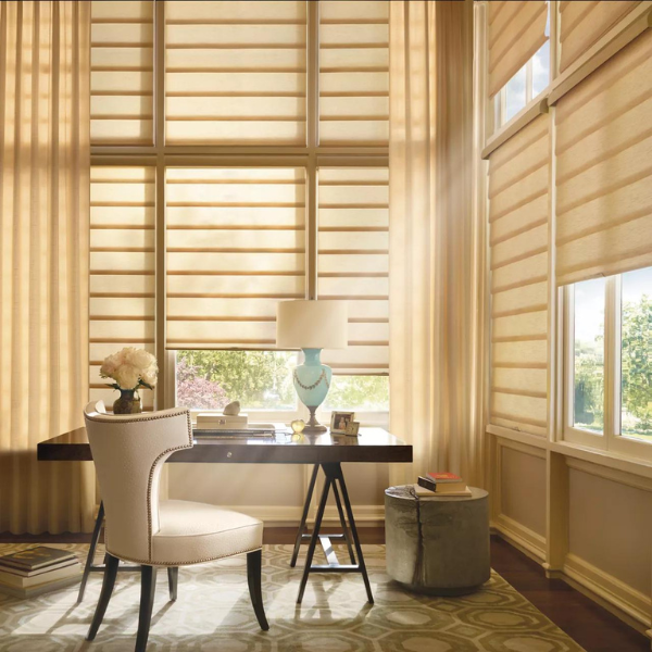 An office with Vignette® shades. 